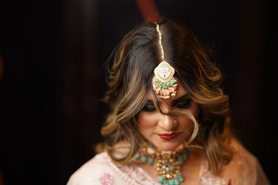 Chandbali Maang Tikka — styled