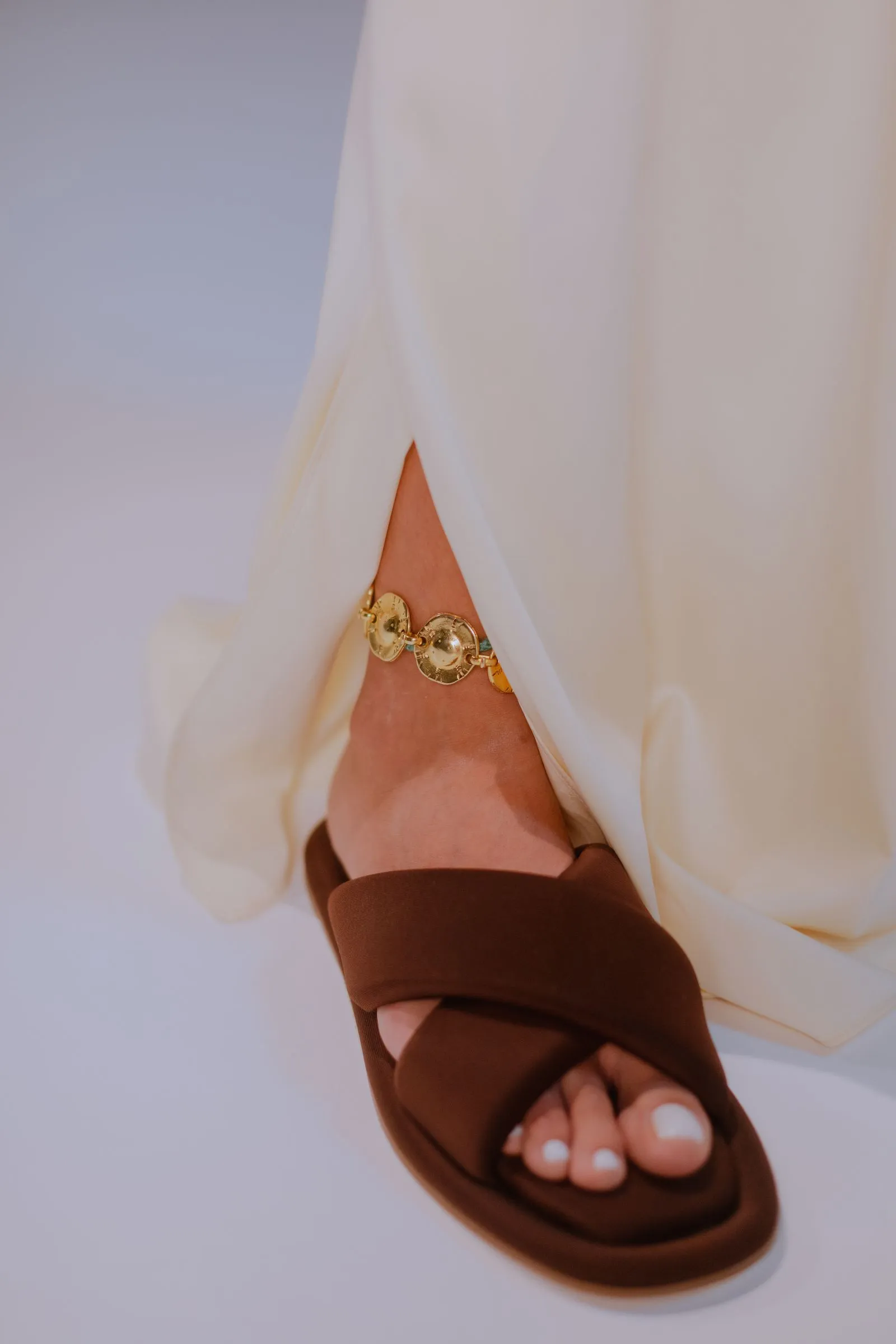 Delicate Gold Chain Anklet — styled