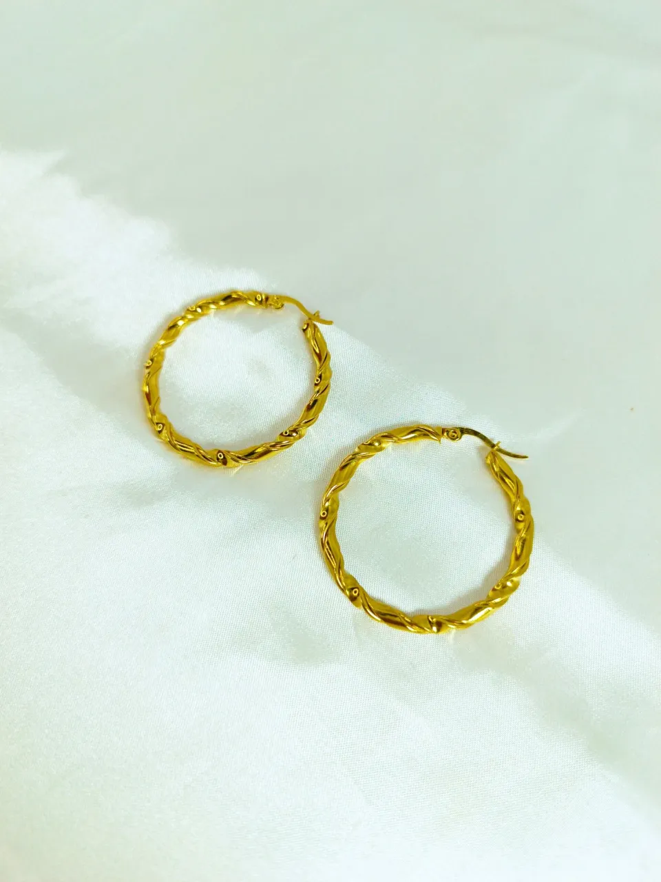 Aabha Textured Hoops