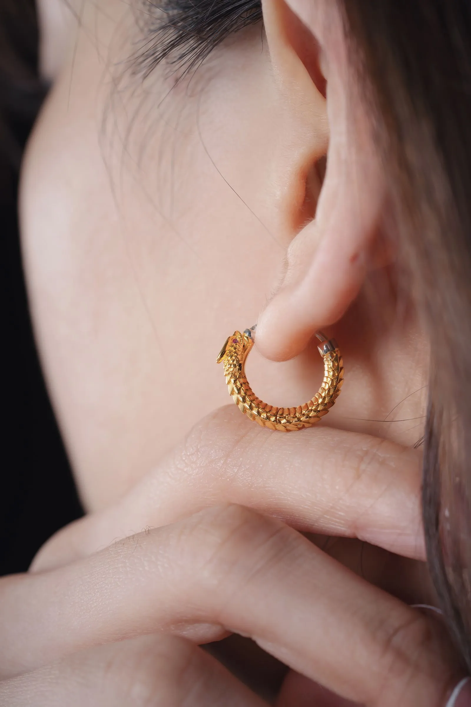 Lilac Bloom Hoops — styled