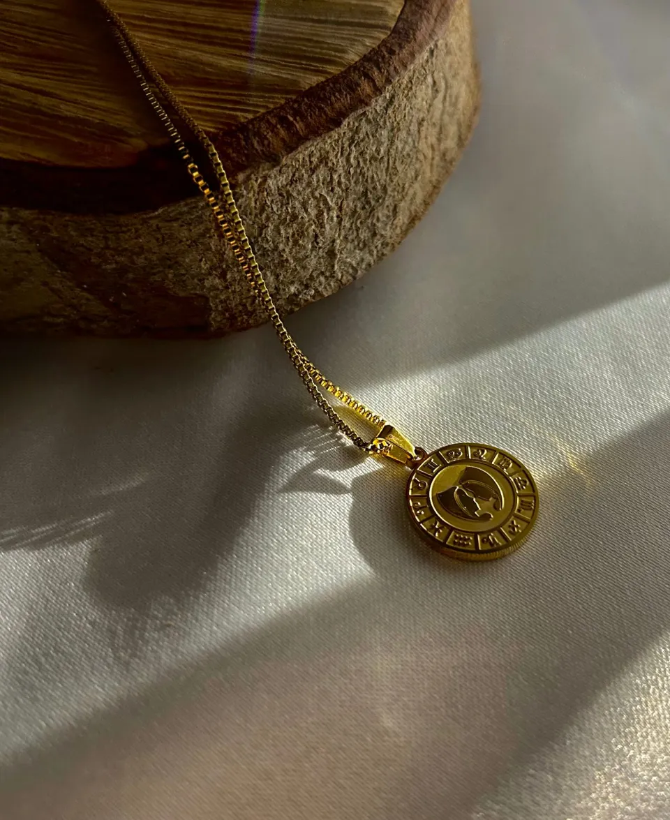 Tara Zodiac Charm Pendant — styled