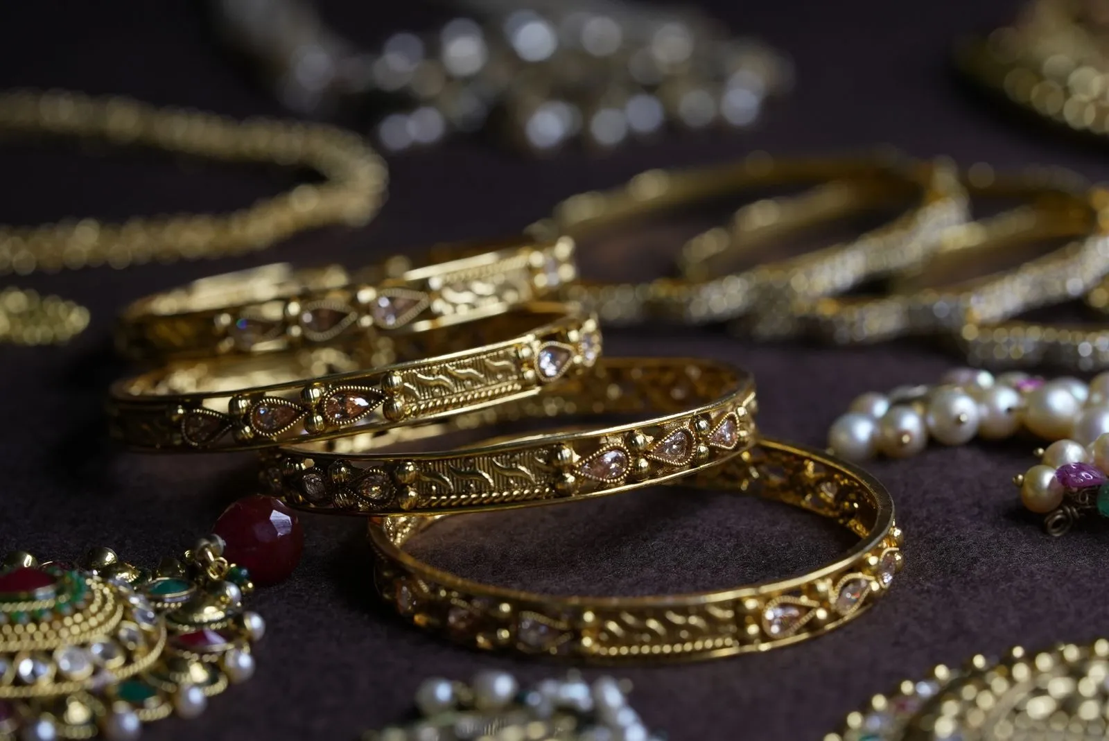 Jadau Gemstone Bangles — styled